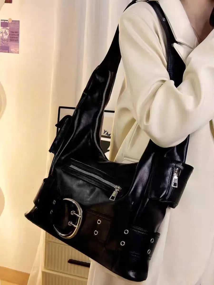 JIAERDI High Street Black Shoulder Bags Purse Women Sweet Cool Hot Girls Leather Y2k Handbag Female Retro Casual Crossbody Bags Z250923