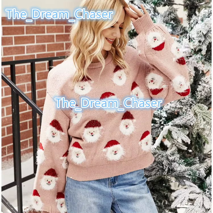 2024 Factory Stock Warm Family Ugly Christmas Sweater Vintage Women Pullover Knitted Winter Sweaters for Adults