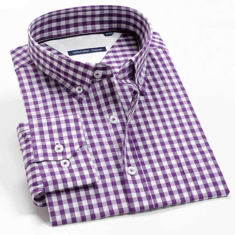 2025 new spring and autumn mens blue striped shirt Mens loose cotton plaid long sleeve shirt Large size 8XL 9XL 10XL X250925