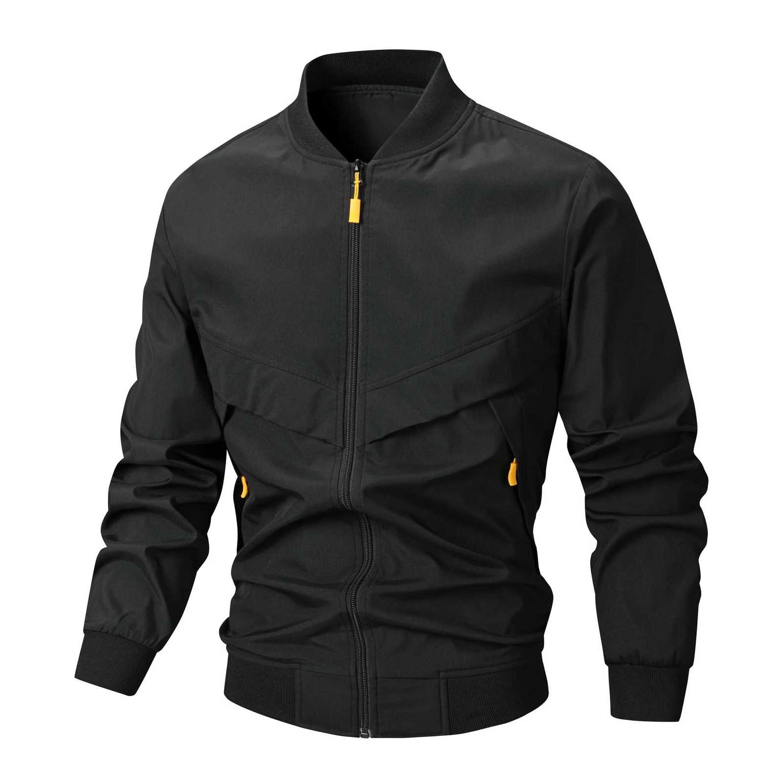 Bomber Jacket Men Fashion Casual Windbreaker Jacket Coat Men 2025 Autumn New Hot Outwear Solid Stand Jacket Mens X250925