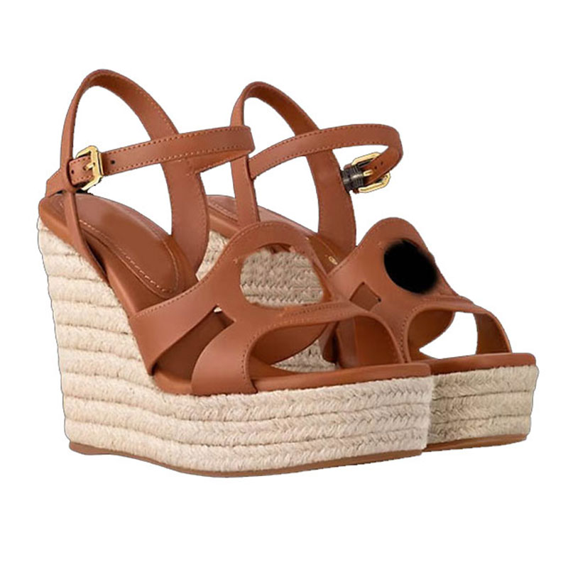 Luxury wedge heels sandals summer espadrilles designer for womens sandal platform heels sandals designer women sandal beach espadrille shoes famous