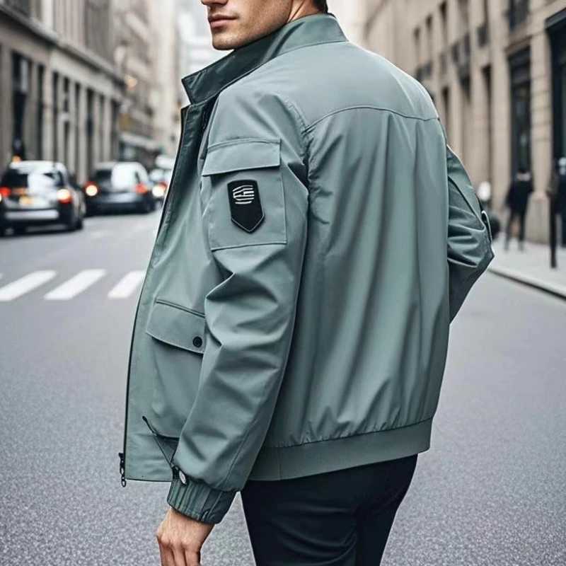 Stand Collar Mens Jacket Spring Autumn 2025 Korean Edition Fashionable Coat Simple Versatile Casual Trendy Solid Color Jackets X250925
