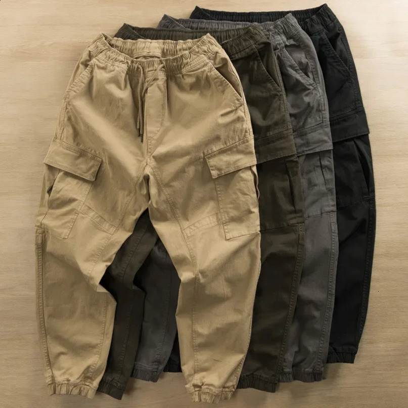 Durable loose fitting work pants suitable for mens goods electric welding automatic repair large pocket clothes spring and summer 240822