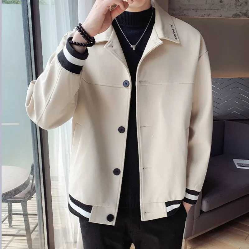 Mens Jackets Spring Autumn Short Slim Fit Male Wool Blends Coats Cheap Clothes Offer Stylish Vintage Clothing Fashion 2024 X250925