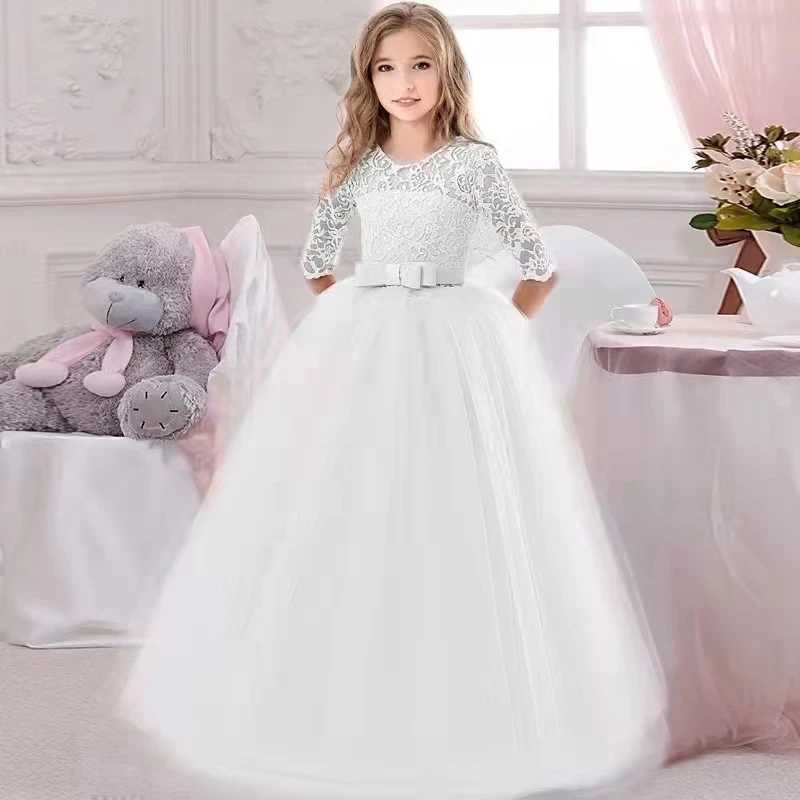Baby Girl Princess Dress for Par Ball Gown Wedding White Dresses Kids Christmas Bridesmaid Costume Girl Birthday Par Dress W250925