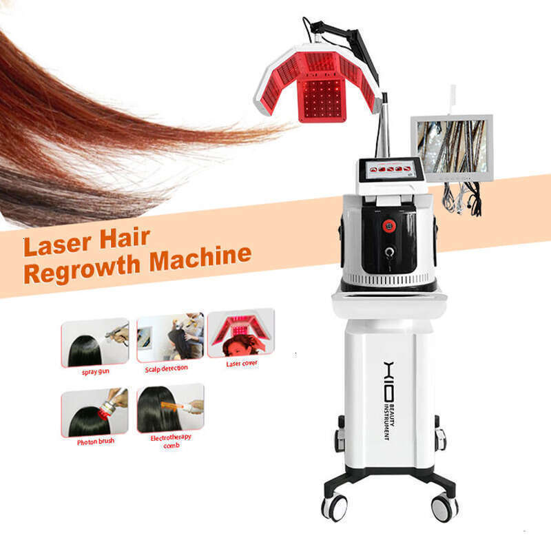 New Arrival Diode Laser Bio Stimulate Anti Hair Loss Scalp Analysis Massager Hair Growth Red Light Therapy Follicles Detector Machine (No Base