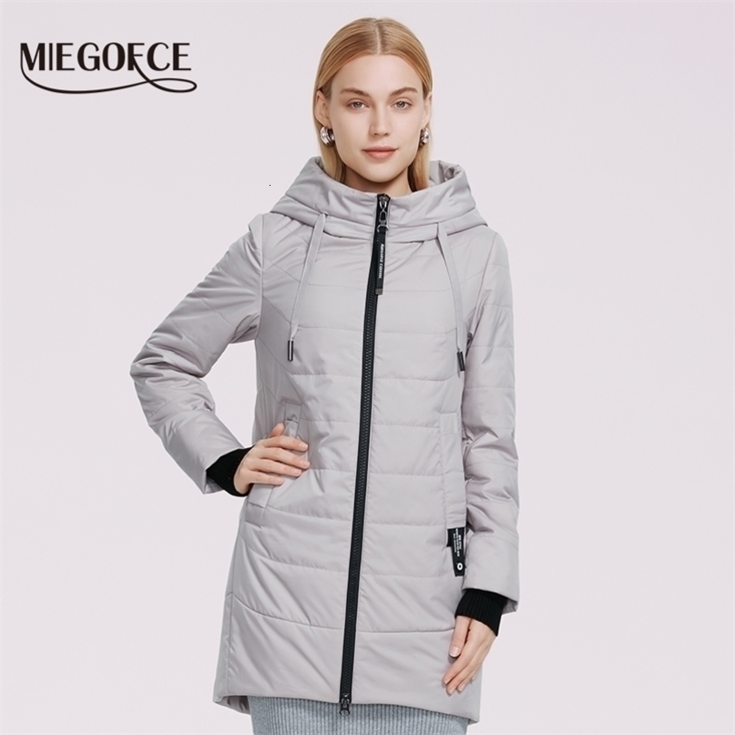 MIEGOFCE Spring Women Jacket Waterproof Warm Quilting Women Coat Windproof Hooded Reversible Knitted Cuffs Women's Parka 210819