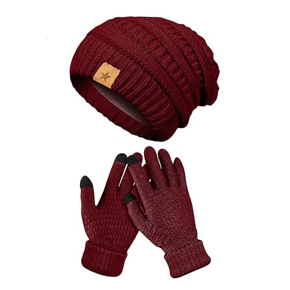 2pcsset Gift Wen Hats Guantes Conjunto de guantes de oído suave para el invierno Tapa de gorro de felpa a prueba de viento para hombres wen x250925