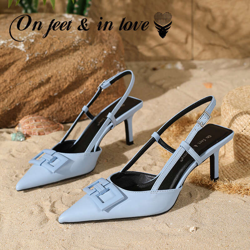 Designer 2025 Spring New Simple Thin High Heel Shallow Mouth Pointed Toe Slimming Women's Fashion Casual Trendy Single Shoes