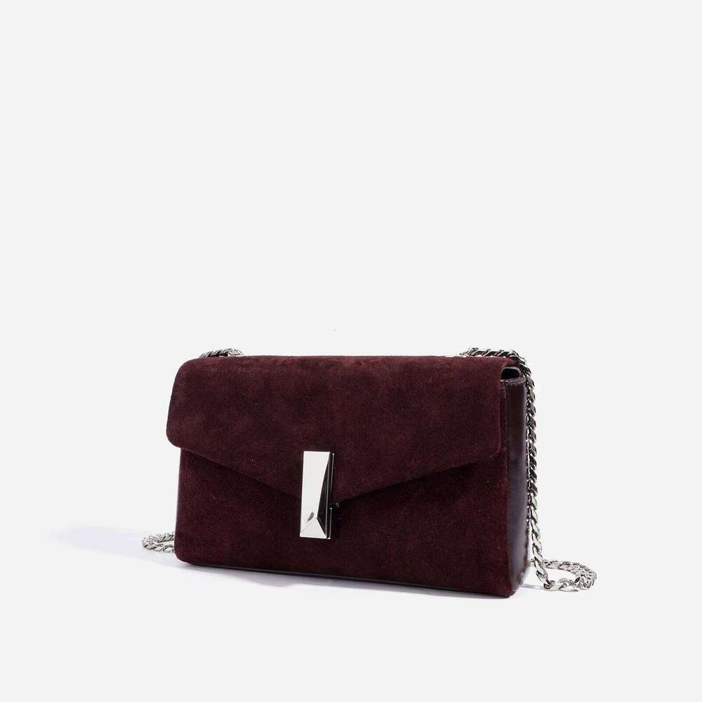 Genuine Leather Flap Design Satin Finish Small Square Simple Versatile Commuter Cowhide Shoulder Bag Lady Chains Handbags suotong2509