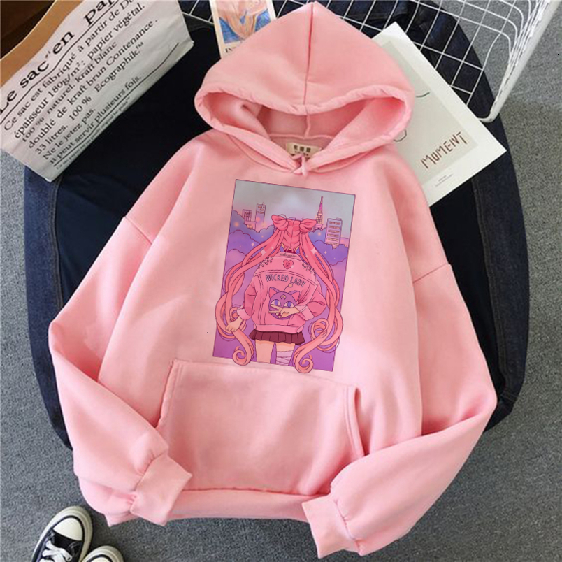 Women's Casual Graphic Hooded Sweatshirt, 100% Cotton Pink Pullover Hoodie - Long Sleeve Argyle Character Print With Front Kangaroo Pocket for Daily