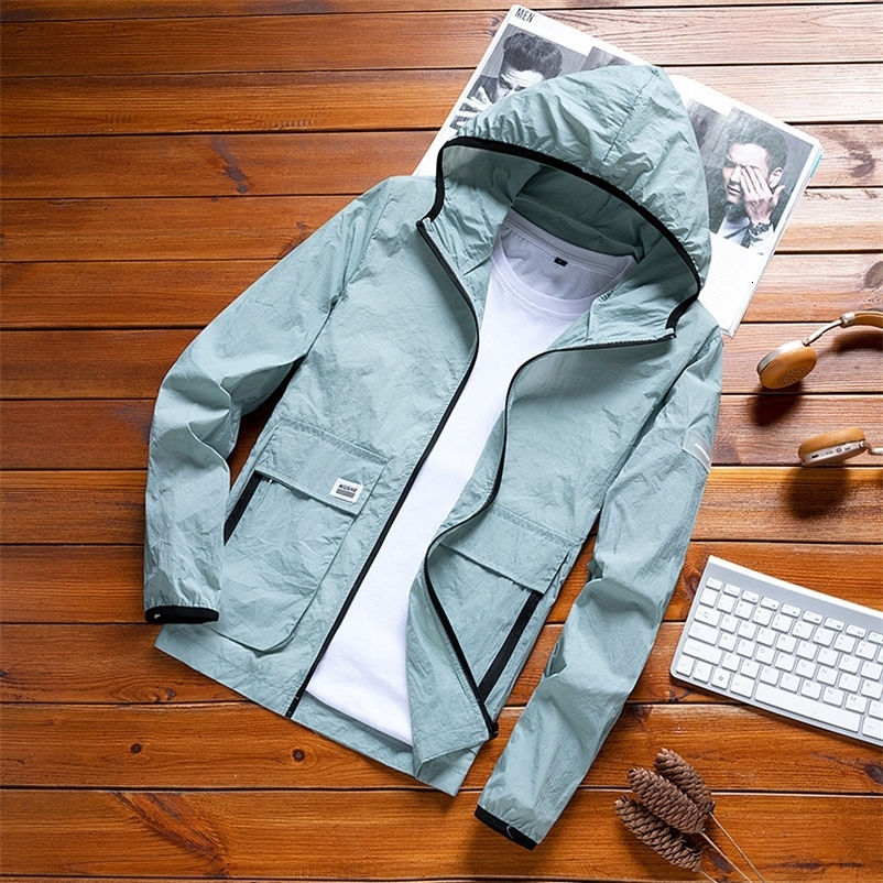 Men's Jackets Summer Men Jacket Outdoor Fishing Waterproof Sun Protection Clothing Mens Thin Stand Collar Protection Jackets Cycling Coats 2305