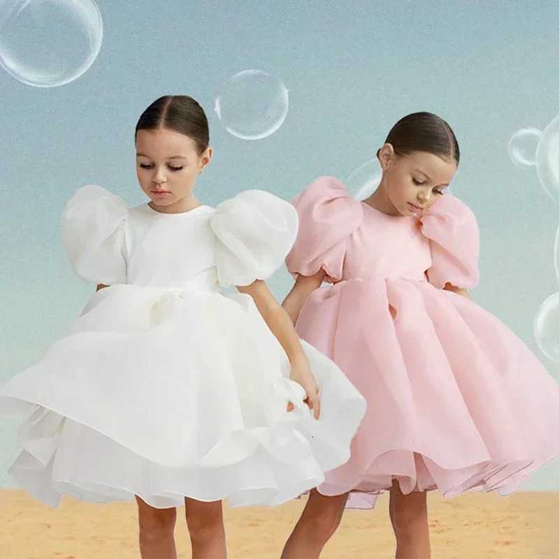 New Summer Princess Dress for Girls 38Yrs Elegant Bridesmaid Dress Kids Formal Evening Gown Girl Wedding Birthday Par Dresses W250925