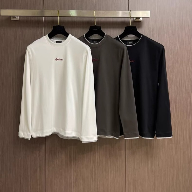 Autumn Winter Mens Designer T Shirt Long Sleeve Round Neck Cotton Shirt BR1289