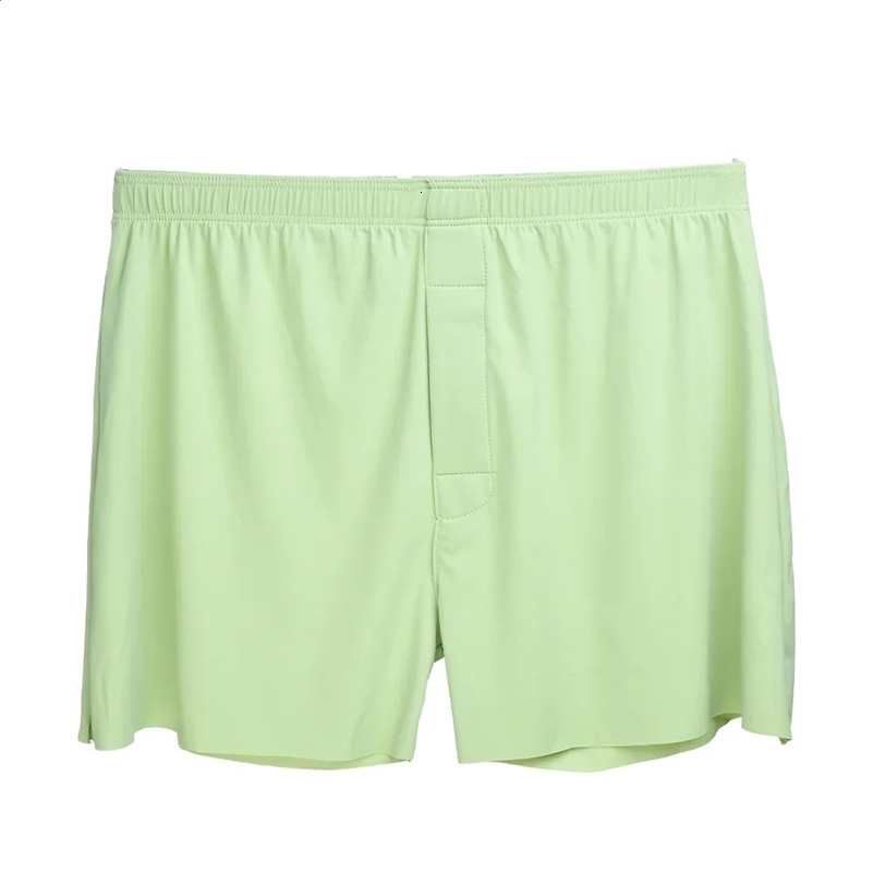 Mens underwear mens mid waist loose pants ice silk boxing shorts pajamas largesized breathable y250420Z