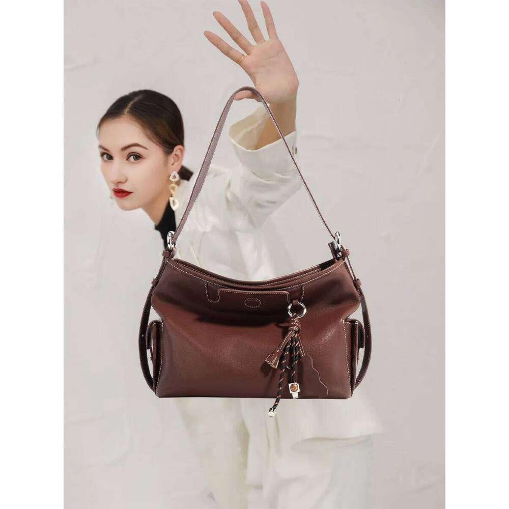 Premium Bucket Lazy Soft Leather Shoulder Underarm Fashion Everything Crossbody Bag Commuting Autumn And Winter suotong2509