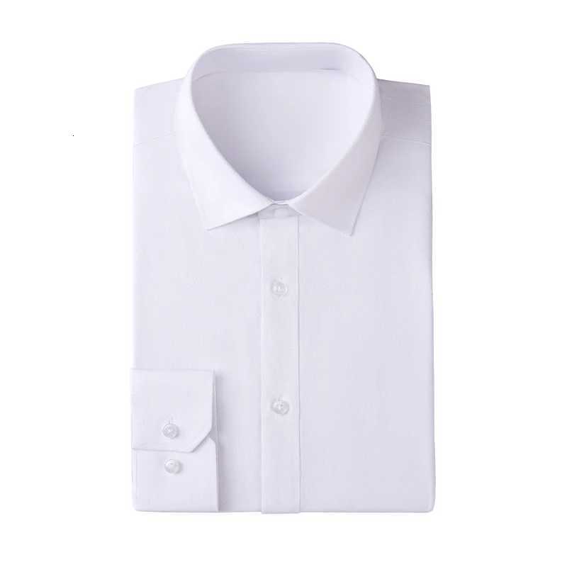 Cotton Checked Mens Formal Business Longsleeved Shirt Mens Poplin Extra Slim Fit Windsor Collar Single Cuff Shirt White S6XL X250925