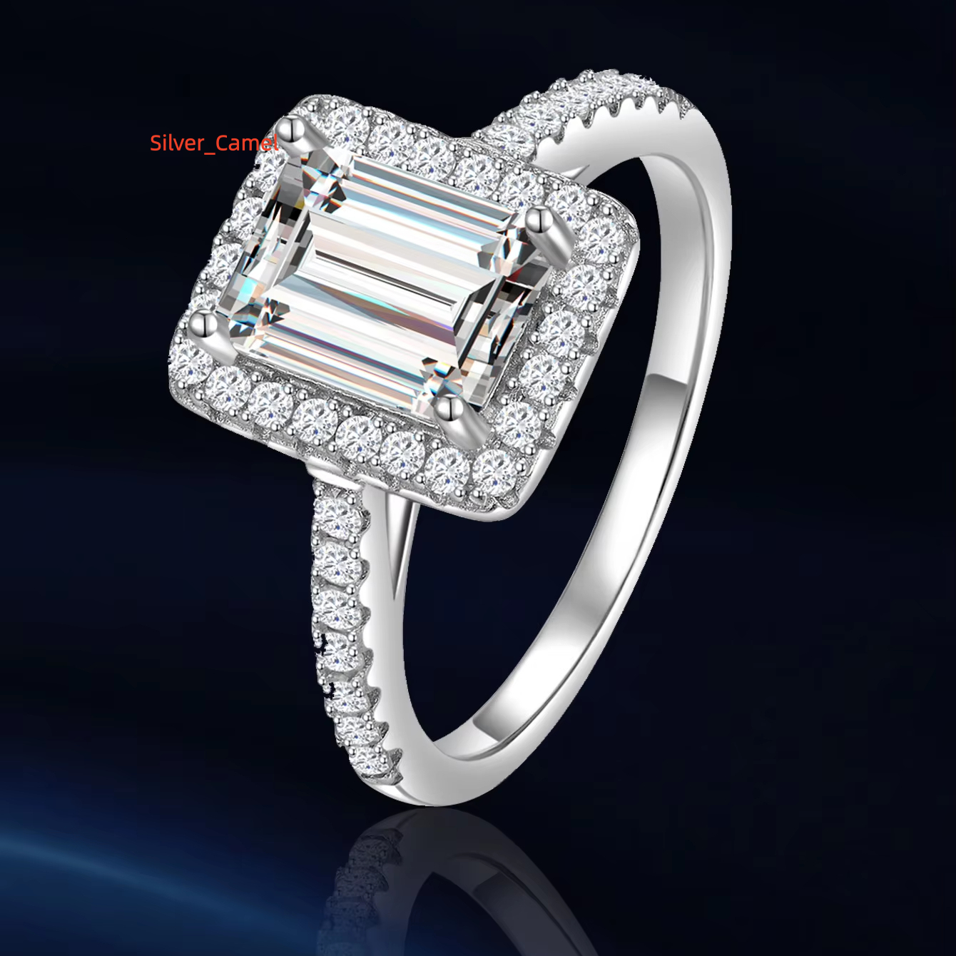Bulk Lab Grown Diamond Ladies Ring Fine Jewelry S925 Sterling Silver Women Moissanite Wedding Finger Ring