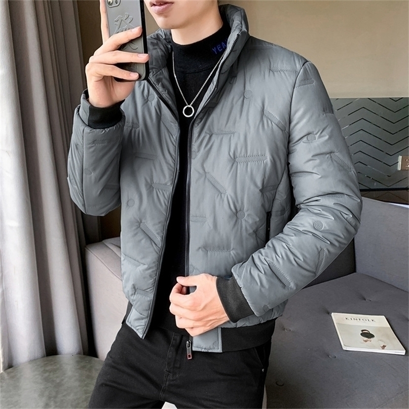 Mens Down Parkas Stand Collar Puffer Jacket Men Autumn Casual Jackets Men Korean Fashion Clothing Lightweight Slim Fit Coats Plus Size 8XL 221010