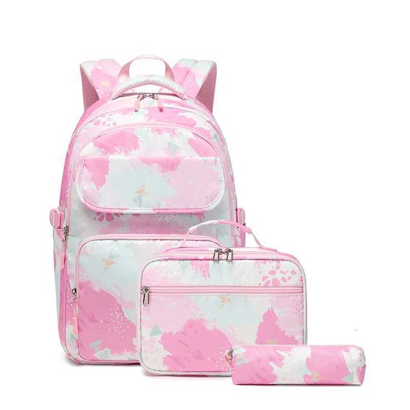 Sacs d'école pour filles Ensemble imperméable à l'eau pour filles Sac à dos d'école Étuis à crayons Boîte à lunch Sacs de classe esthétiques Desi