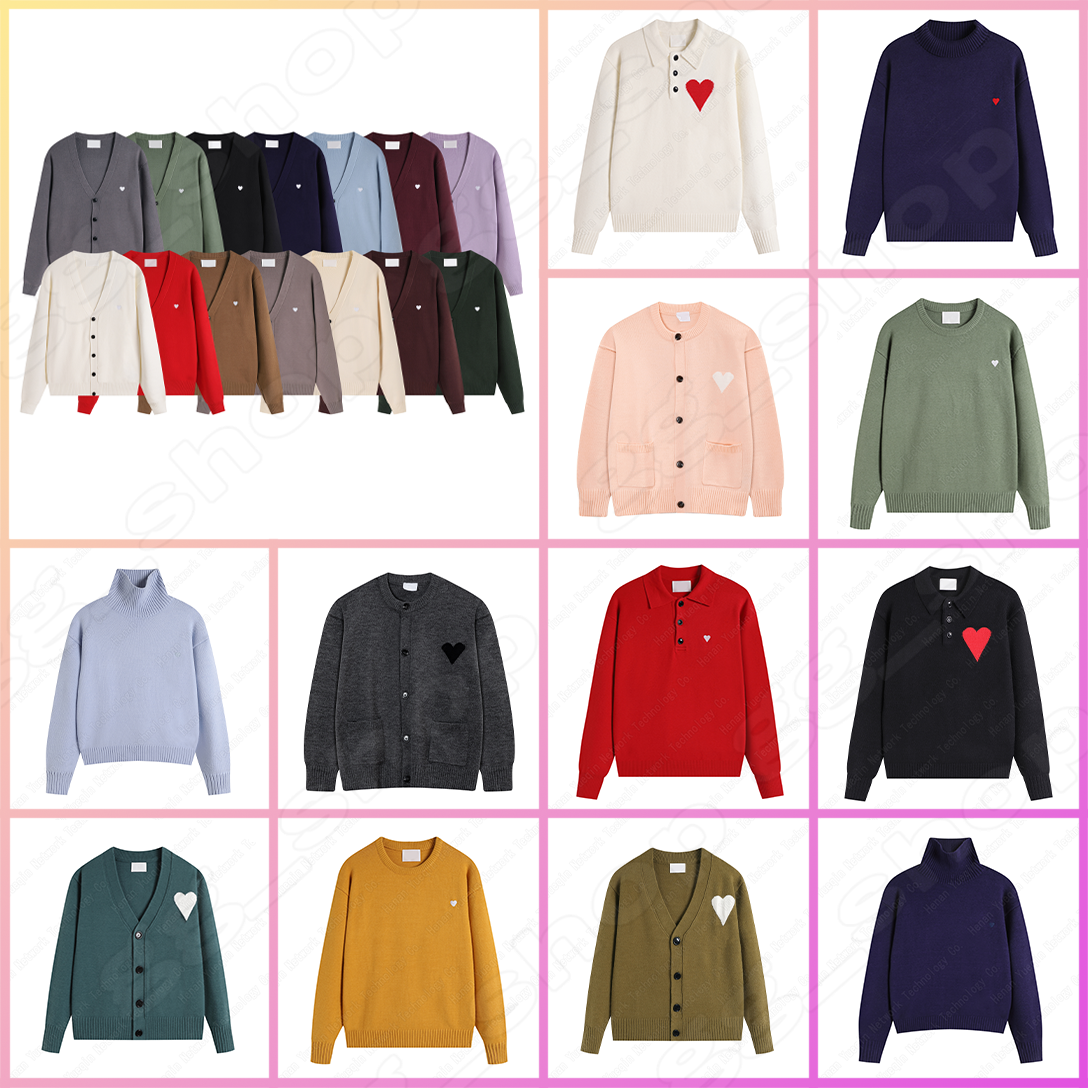Designer Sweater Mens Jumpers Women Cardigan Knit Shirts Couple style Cotton Sweats France Trendy Streetwear Fashion Knitwear Heart Knitted Clothes