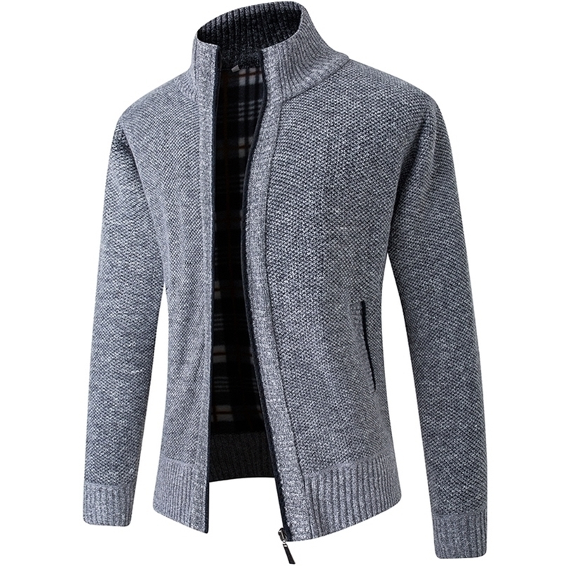 Mens Sweaters Men Cardigan Sweater Knitted Warm Winter Man Sweater Solid Color Zipper Sweater Pullover Homme 220929