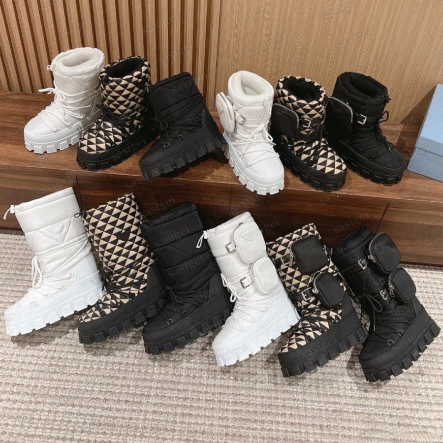Designer Apres Boots Boot Winter Platform Womens Leather Women White Black Grey Blue Brown Fur Snow Thick sole1KdW#