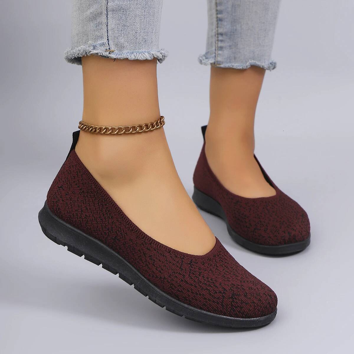 Spring Women's Comfortable, Breathable, Wear-Resistant Lazy Shoes with Soft Soles ddmynov