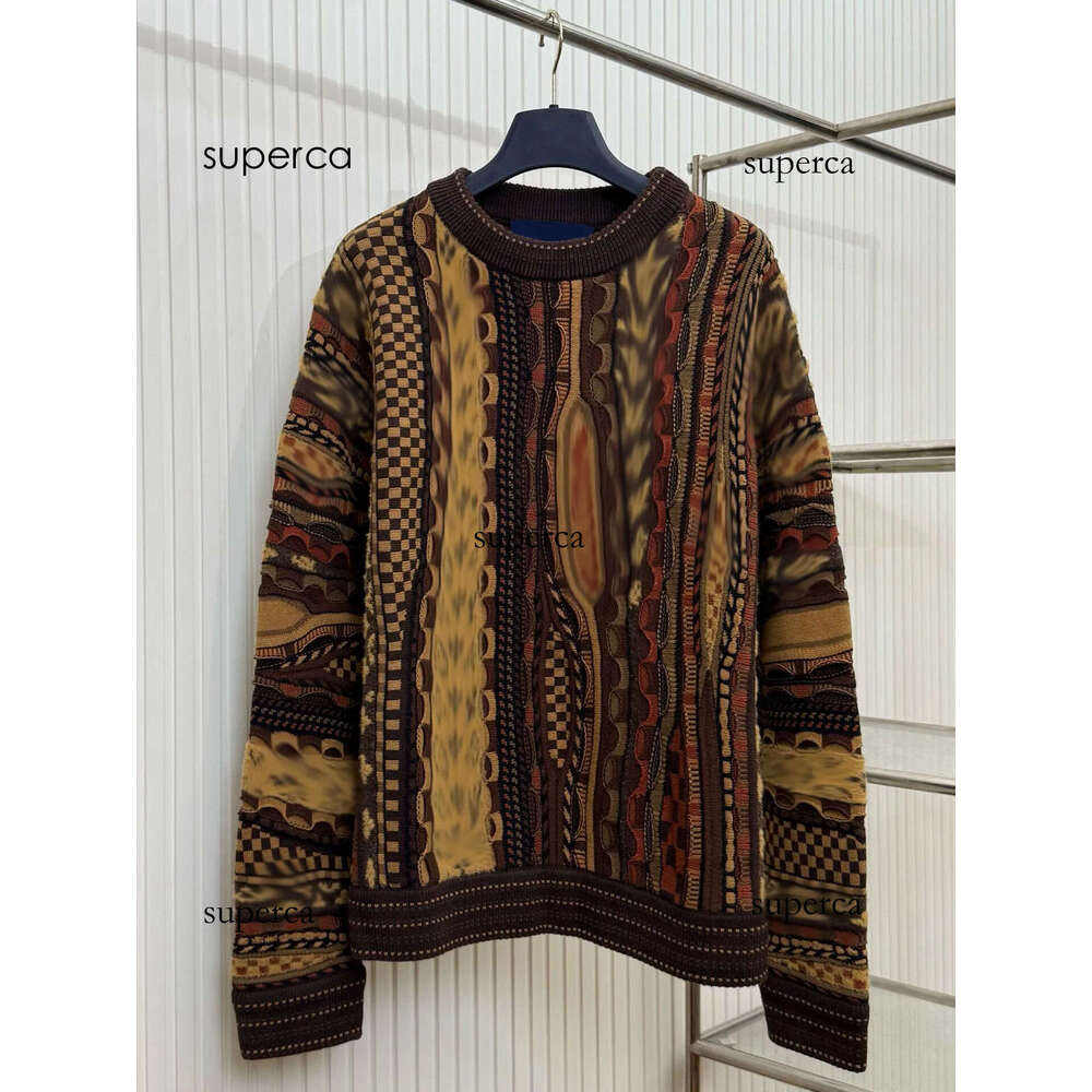 ed5 Men's Plus Size Hoodies & Sweatshirts New AOP jacquard letter knitted sweater in autumn / winter knitting hine e Custom jnlarged detail cre