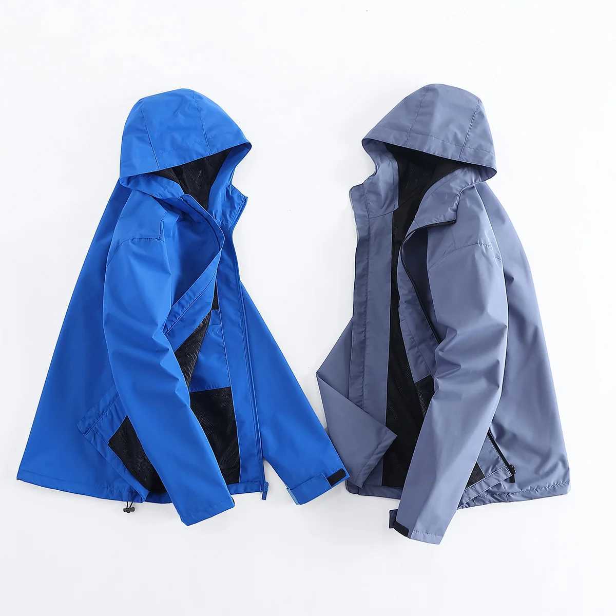 Mens Womens Hooded Solid Color Thin Jacket Autumn Winter Outdoor Sports Youth Couple Outfit Team Outfit X250925