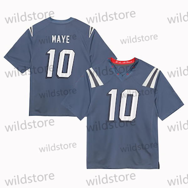 10 Drake Maye Football Jersey Gonzalez Diggs Stevenson Henry Brady Henderson Chism III Custom Jerseys Any Name Number