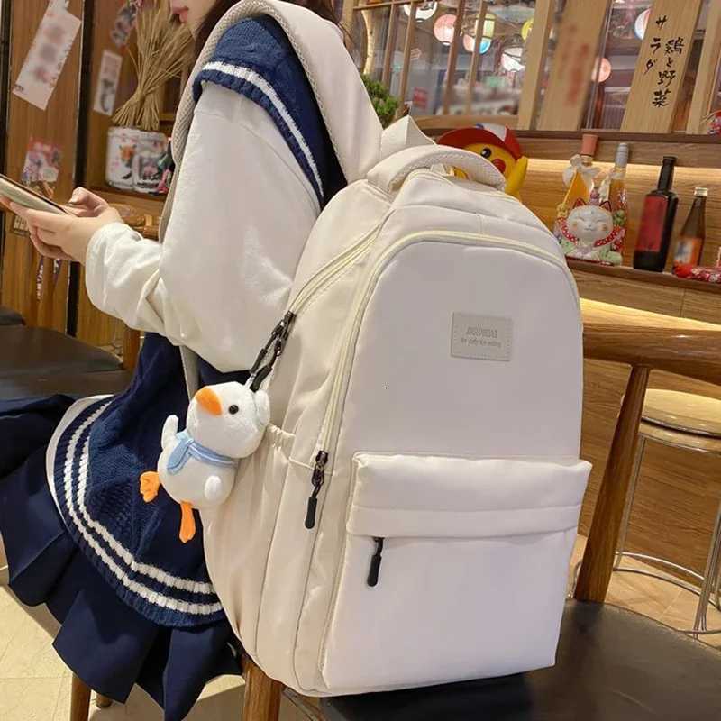 2024 Korean Style College Student Bag Laptop Backpack High Quality Waterproof Nylon Women Backpack For Teenage Girl School Bag Z250925
