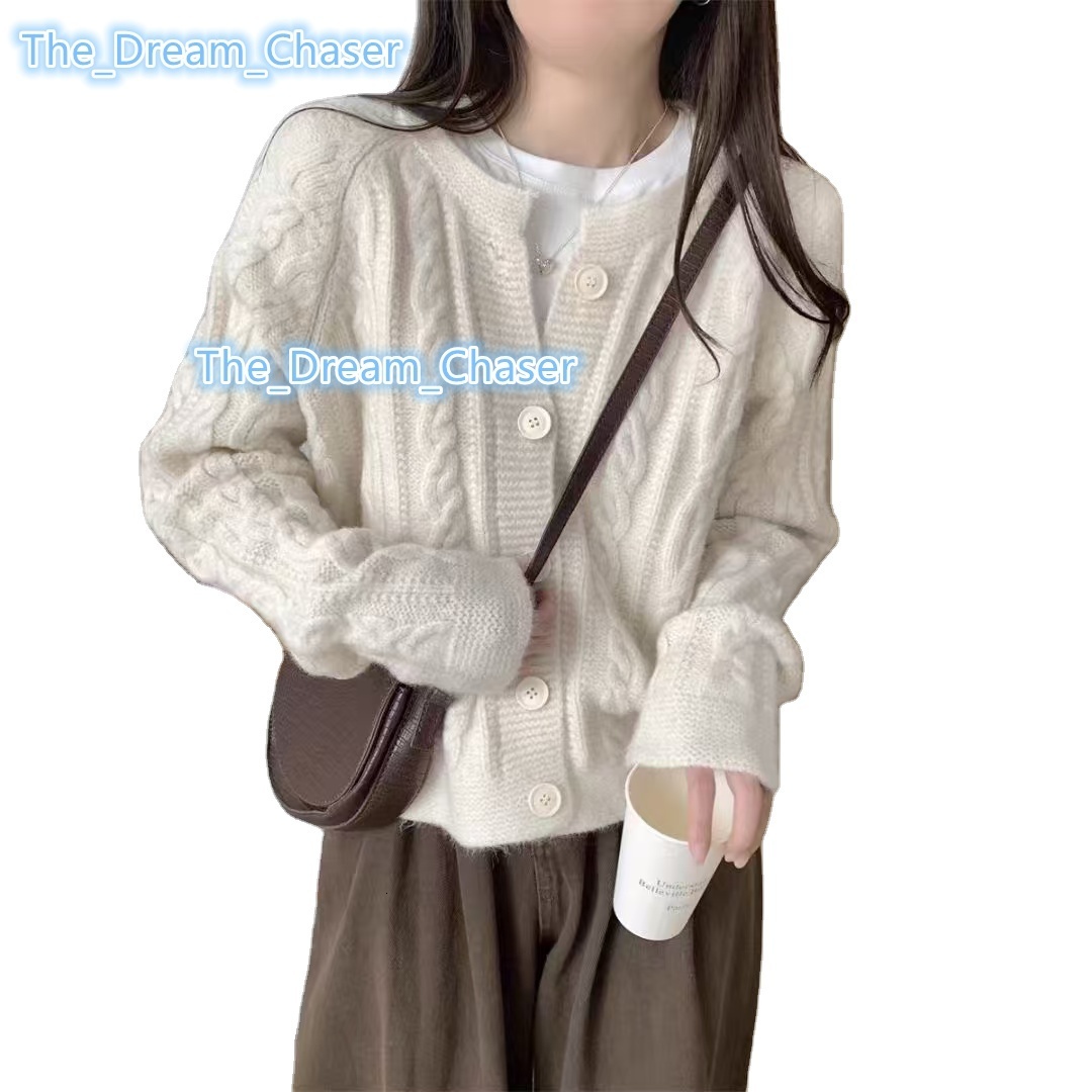 2025 Spring and Autumn New Arrival Fashion Womens Bestselling Crewneck Long Sleeve Loose Solid Color Highquality Knitted Coat