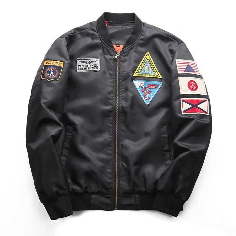 Maxulla Spring Autumn Mens Bomber Jacket Man Retro MA1 Pilot Zipper Coats Mens Baseball Windbreaker Uniform Coats Clothing X250925