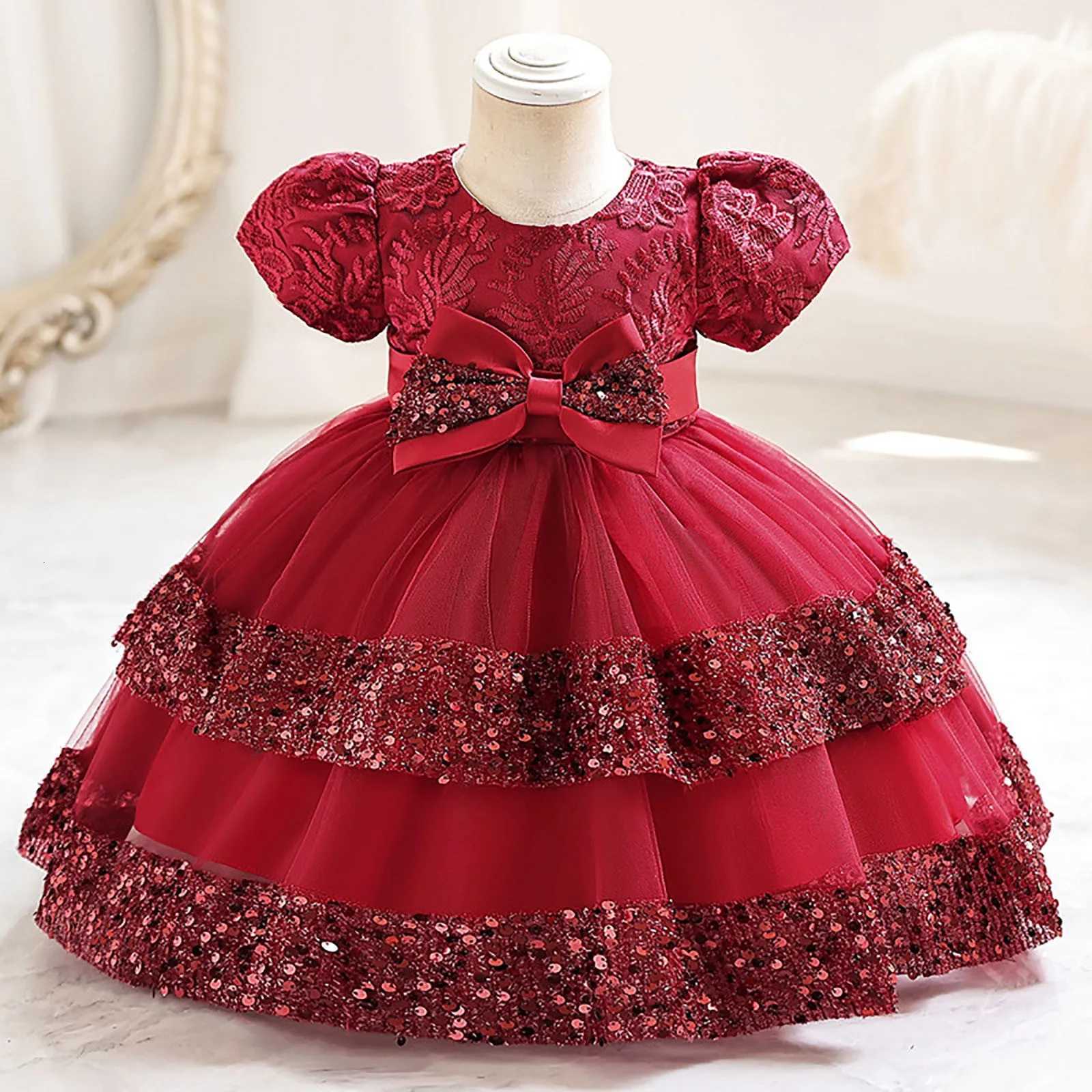 Children Dresses Baby Girls Printed Sequins Tutu Dress Christmas New Year Dresses Kids Birthday Par Dress Baby Girl Clothes W250925