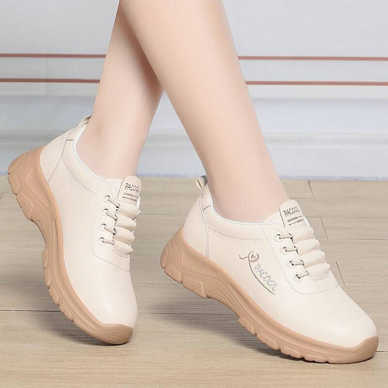 Thick-Soled Casual Spring Autumn Single Black Sports Soft Sole Comfortable Mother Flat Women's Shoes ddmynov