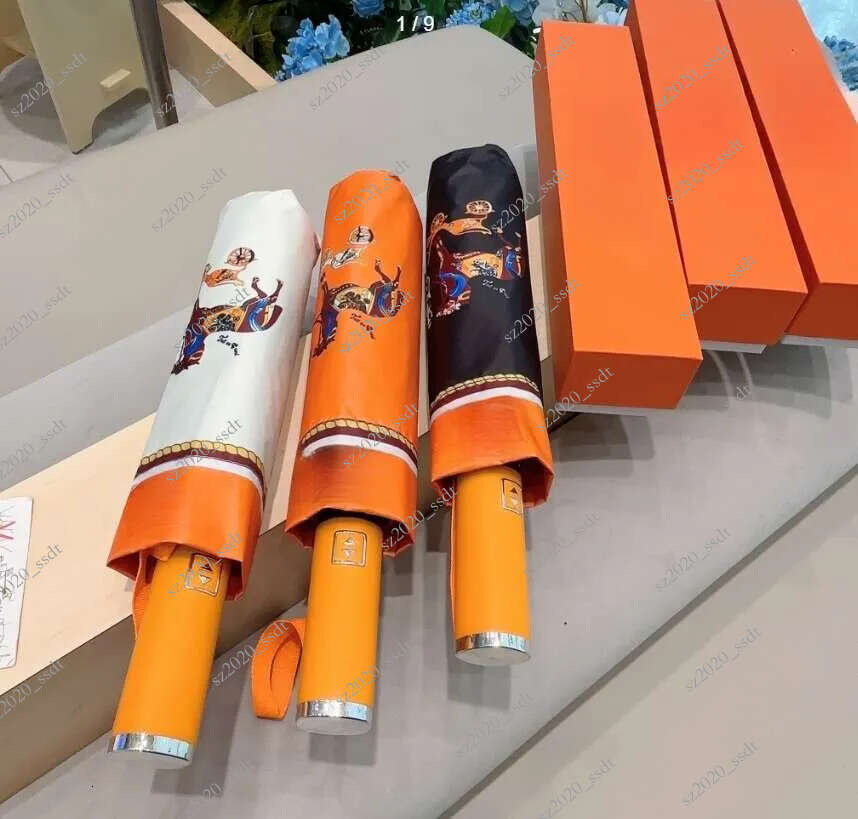 High end fashion triple automatic sunscreen and UV protection suitable as a gift umbrella on sunny and rainy days M260303-image-1096023164