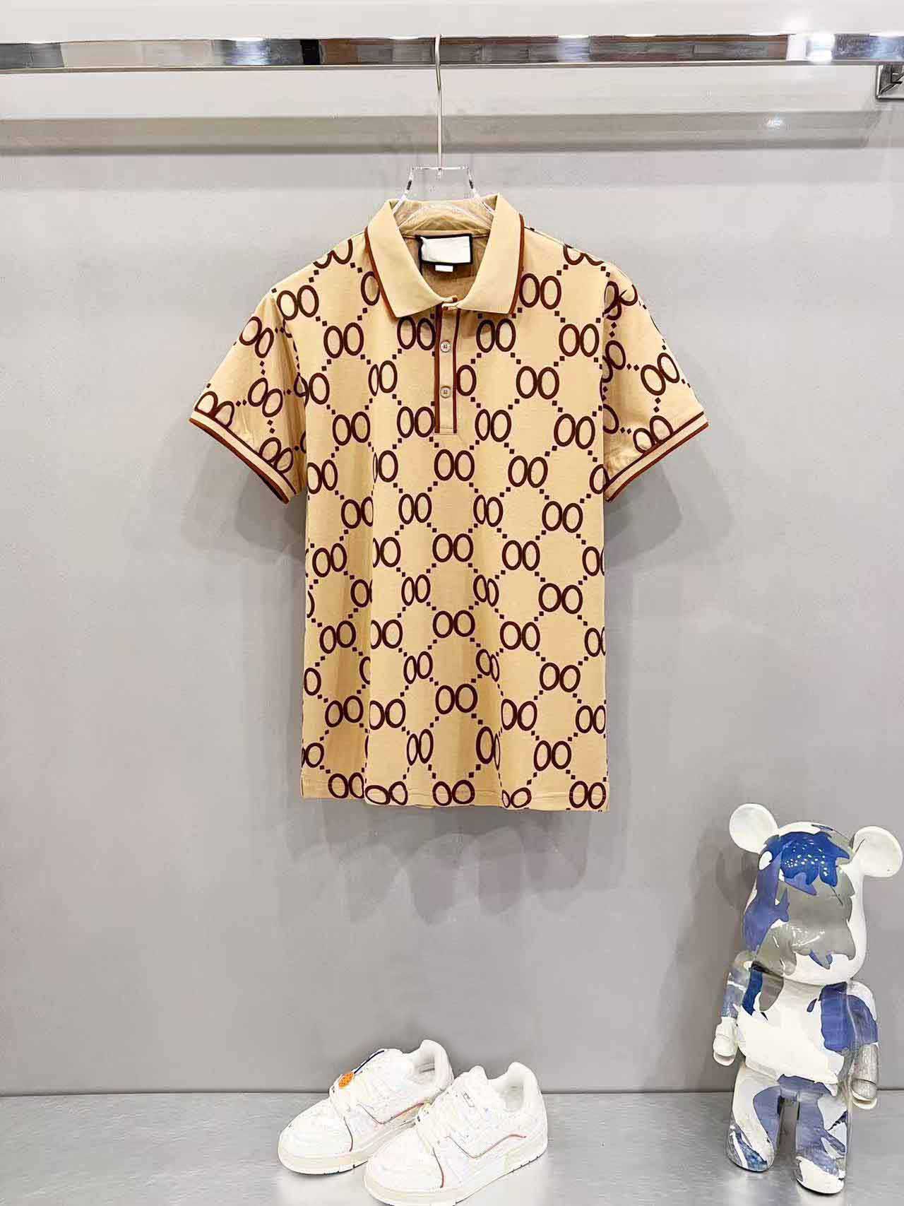 2025 European and American men's polos shirt casual fashion slim fitting short sleeved embroidery designer T-shirt M-3XL wholesale