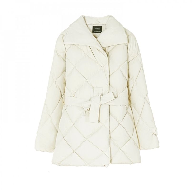 Toppies Winter Coat Women Double Breasted Puffer Jacket Korean Ladies Parkas Lace Up Cotton-padded Clothes Warm Outwear 201217