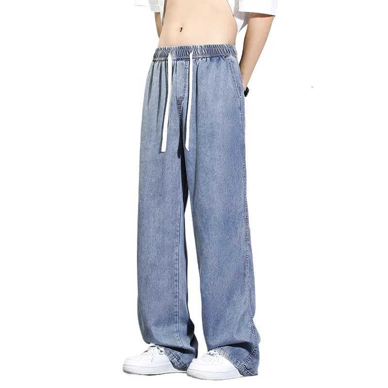 2025 springsummer new mens denim pants retro washed wide leg loose jeans casual straight leg American denim pants two colors l W250925