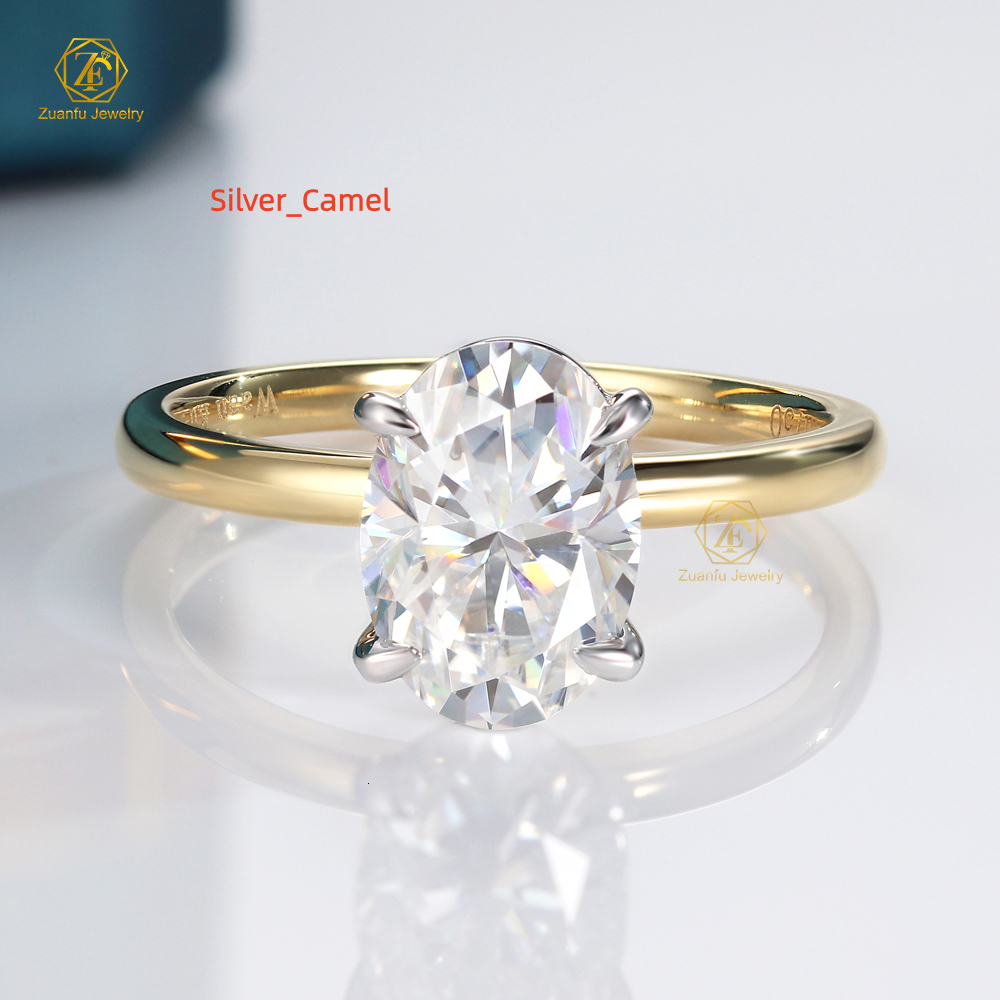 Custom Lab Grown Diamond Ring IGI Certified 14k Solid Gold Oval Solitaire Diamond Engagement Ring 15ct 2ct Fine Jewelry Ring