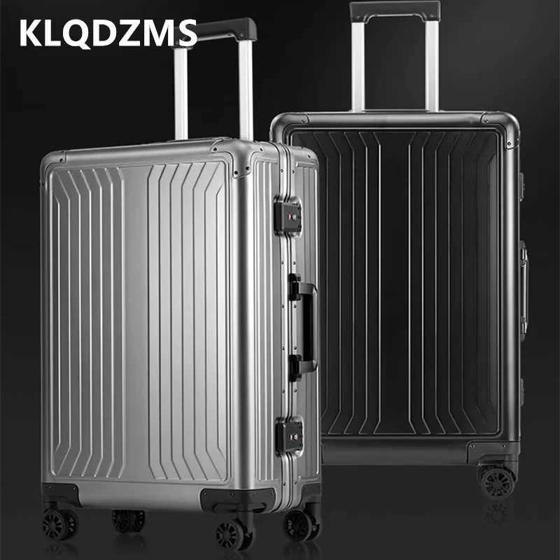 KLQDZMS 202428 Inch Suitcase High Quality All Aluminum Magnesium Alloy Boarding Box Large Capacity Trolley Case Luggage W250920-image-1077043669