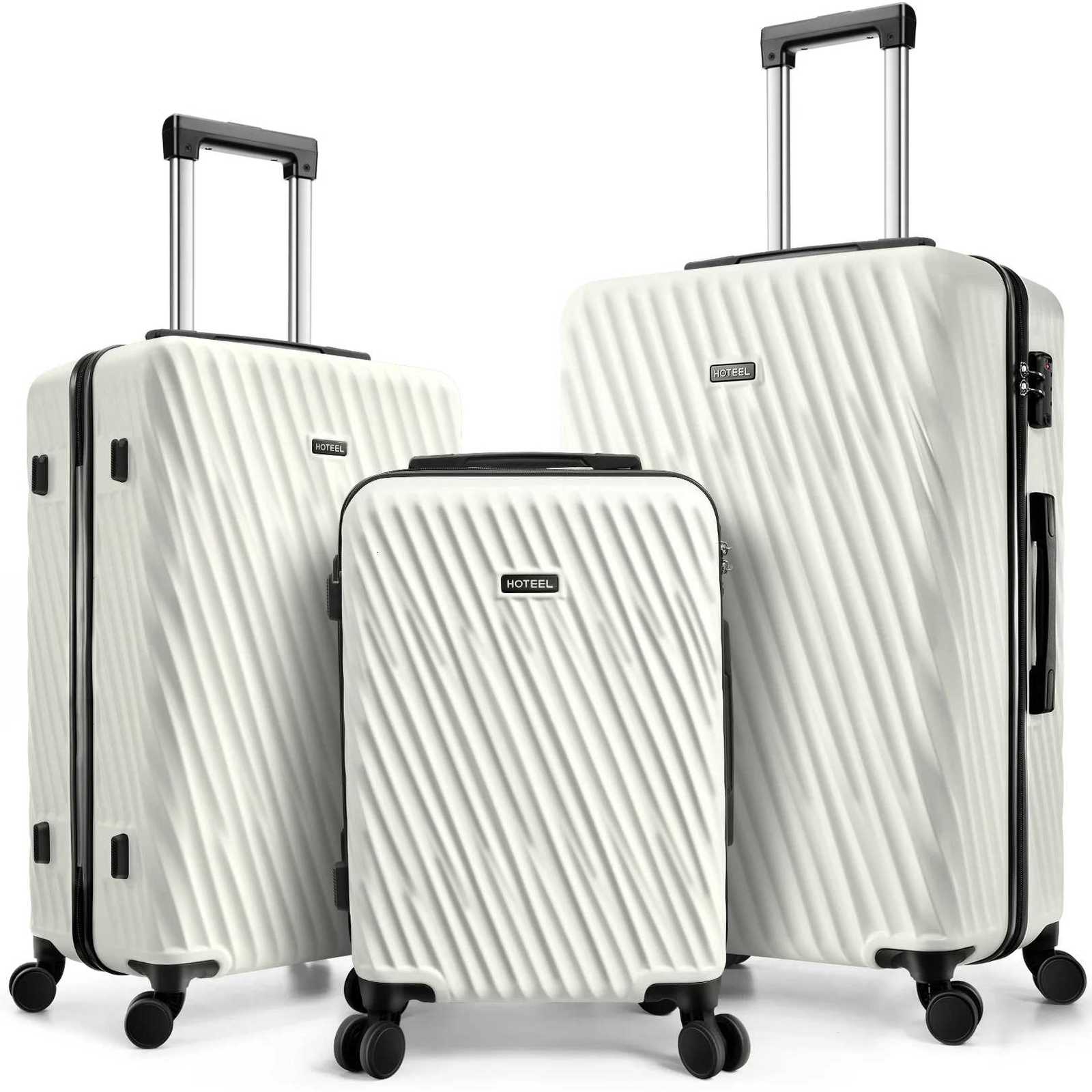 3 Piece Luggage Sets ABS Hardshell Suitcase With Spinner Wheels TSA Lock Travel Carry on Luggages For Women Men 202428 Inch W250920-image-1077042272