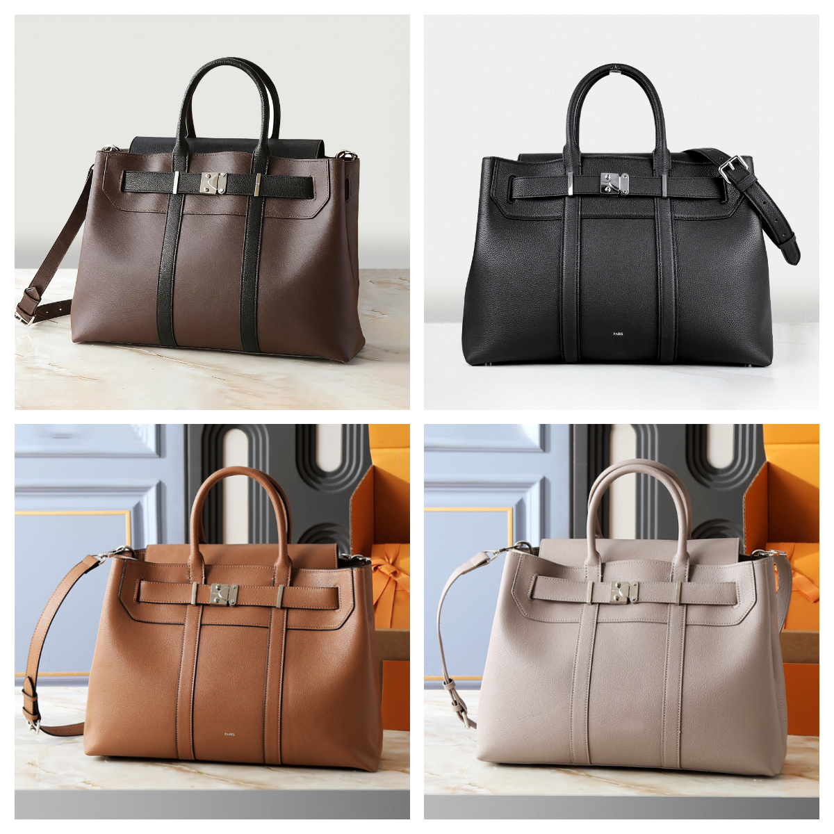 Designer Men's Briefcase Large Capacity Laptop Bag Business Travel Messenger Bag George Tote Bag Solid Color 9A Genuine Leather Handbag Busines