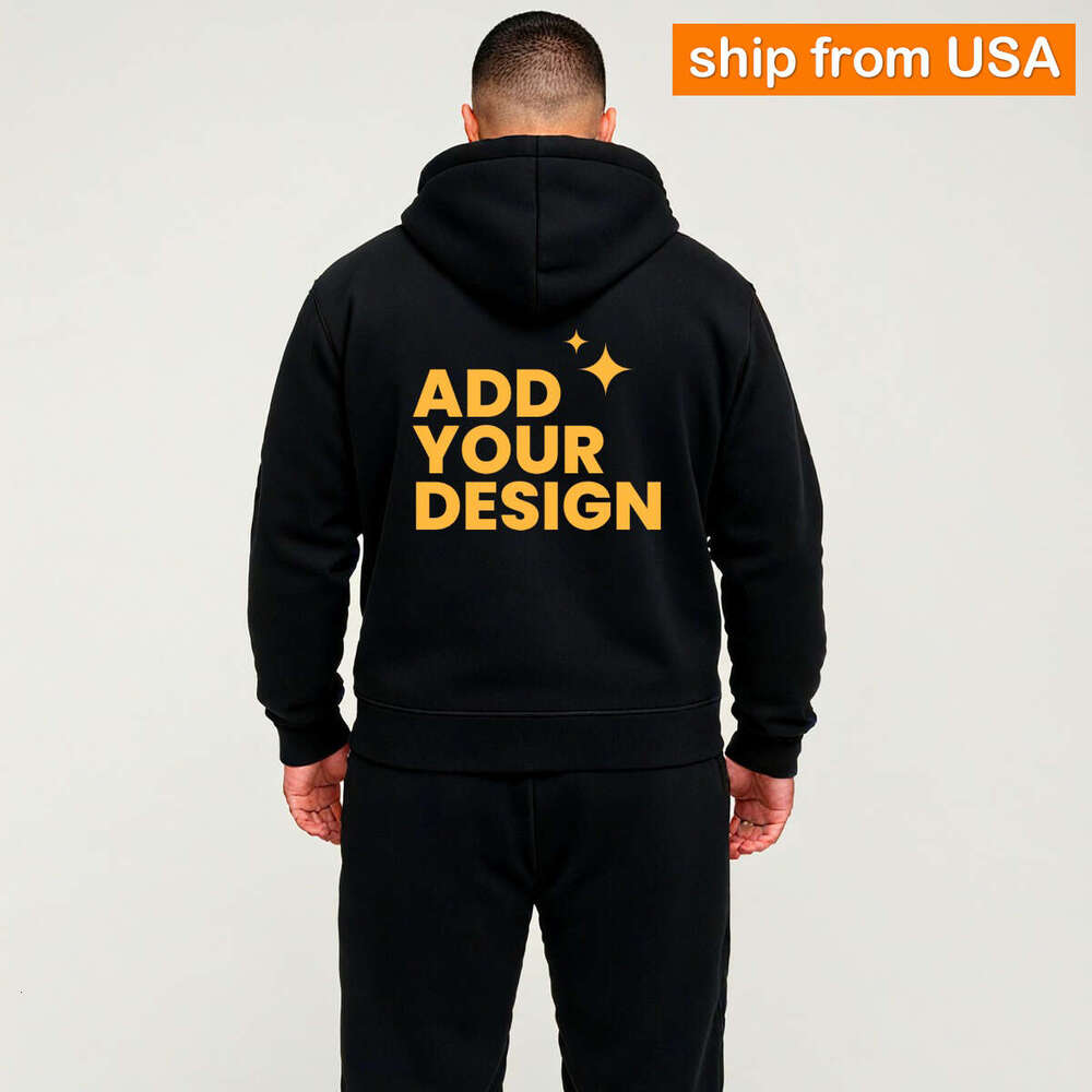 DhgatePod Men's Polyester Fleece Veste - Sweat à sweat à manches longues à collège à manches longues |DTF Imprimer en arrière |Confort de toute s