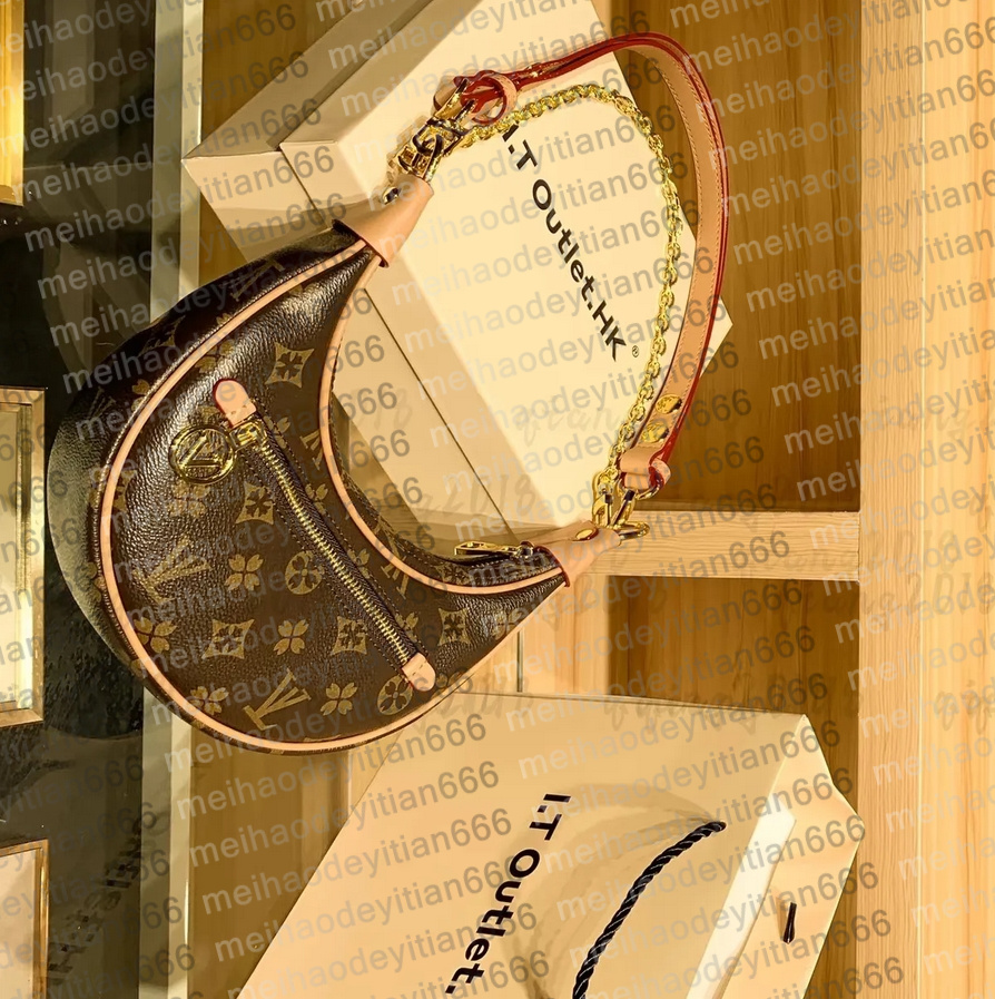 2025 hot High Quality Luxury Designers Handbags Purses Bag Flower Women Tote Brand Letter Leather Shoulder Bags Crossbody Bag Brown Moon Loop Dust b