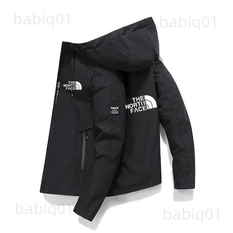 2025 New Mens Windproof Jacket Zipper Hooded Baseball Jacket Outdoor Sports Casual High Quty Spring and Autumn Brand T250926EB0X