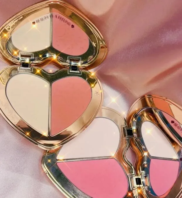 Beauty soulmate Face palette 2 in 1 Love blush 2 colors PINK PEACH Flawless Face Blush 13g Health Beauty Face Cheek Cosmetics High Quality Blush-image-1077089142