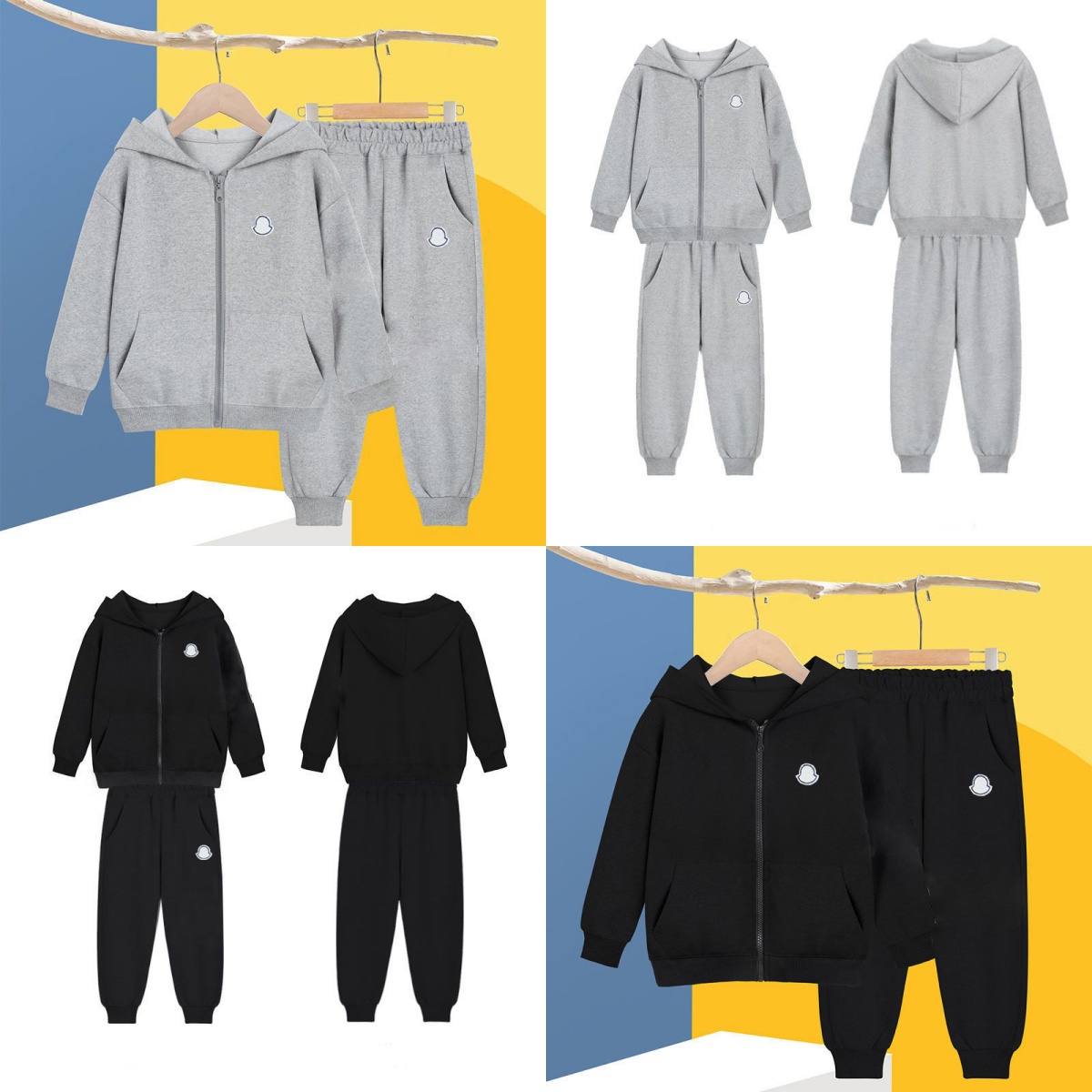 Baby Hoodies Two Piece Kids Boys Garçons Sports Sports épaissis Les ensembles de vêtements de créateurs de bébé