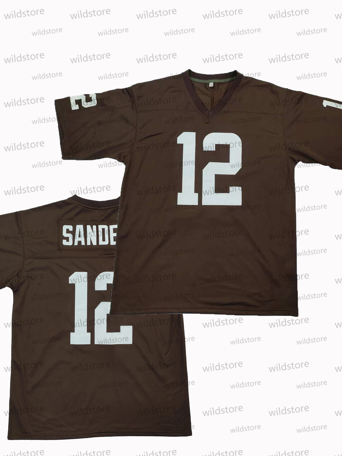 12 Sanders Football Jersey Joe Flacco Myles Garrett Graham Jeudy Brown Jenkins Custom Jerseys Any Name Number